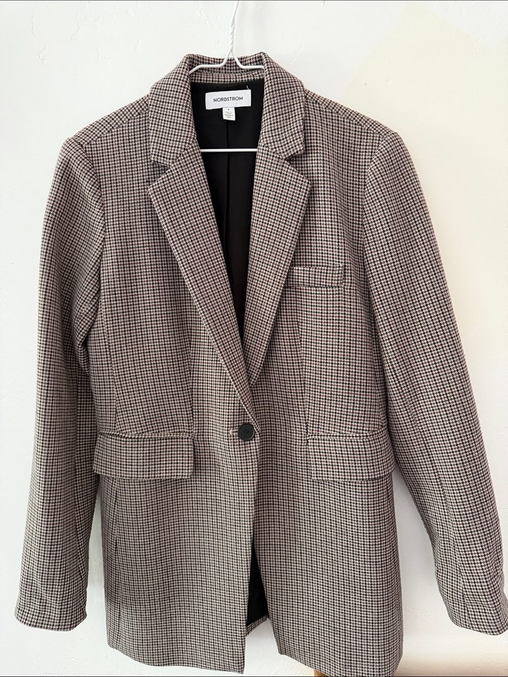 Nordstrom Houndstooth Blazer in Brown and Black
